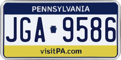 PA license plate JGA9586