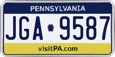 PA license plate JGA9587