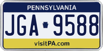 PA license plate JGA9588