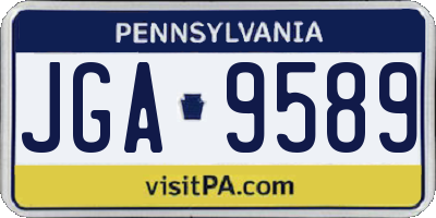 PA license plate JGA9589