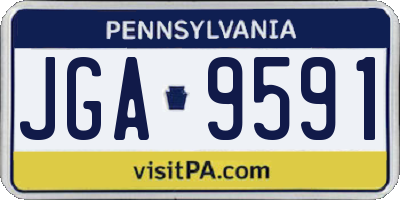 PA license plate JGA9591