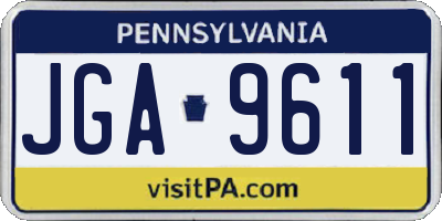 PA license plate JGA9611