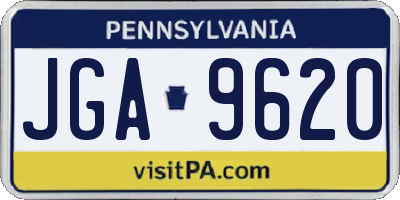 PA license plate JGA9620