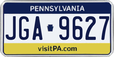 PA license plate JGA9627