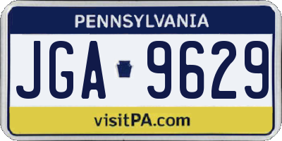 PA license plate JGA9629