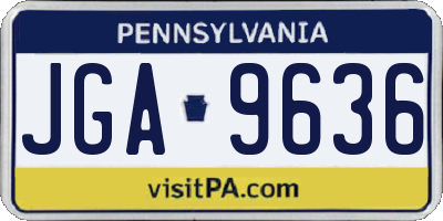 PA license plate JGA9636