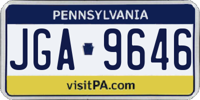 PA license plate JGA9646