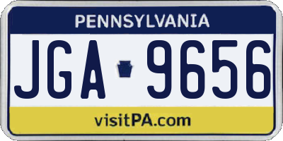 PA license plate JGA9656
