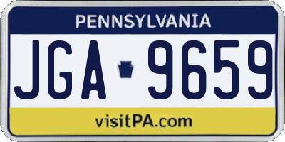 PA license plate JGA9659