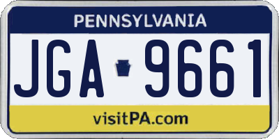 PA license plate JGA9661