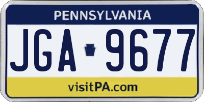 PA license plate JGA9677