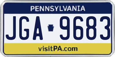 PA license plate JGA9683