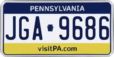 PA license plate JGA9686