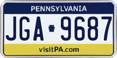 PA license plate JGA9687