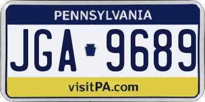 PA license plate JGA9689
