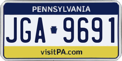 PA license plate JGA9691