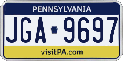 PA license plate JGA9697
