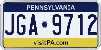 PA license plate JGA9712