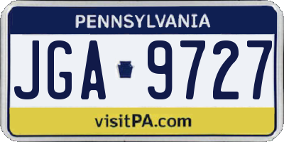 PA license plate JGA9727