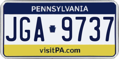 PA license plate JGA9737