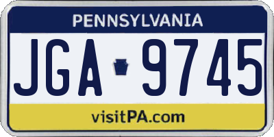 PA license plate JGA9745