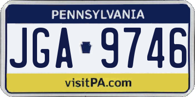 PA license plate JGA9746