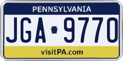 PA license plate JGA9770