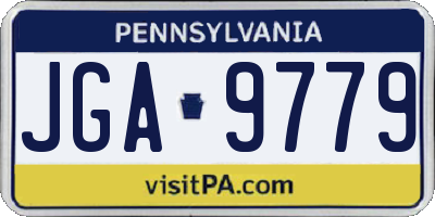 PA license plate JGA9779