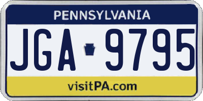 PA license plate JGA9795