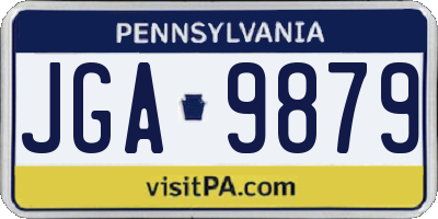 PA license plate JGA9879