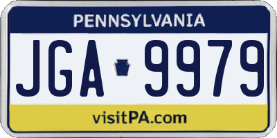 PA license plate JGA9979