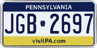 PA license plate JGB2697