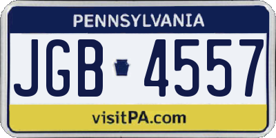 PA license plate JGB4557