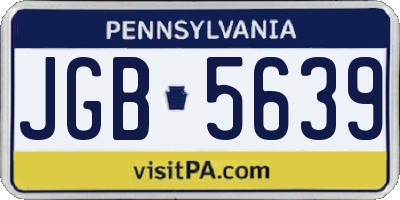 PA license plate JGB5639