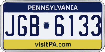 PA license plate JGB6133