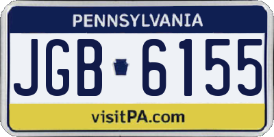 PA license plate JGB6155