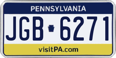 PA license plate JGB6271