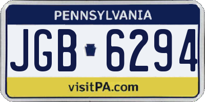 PA license plate JGB6294
