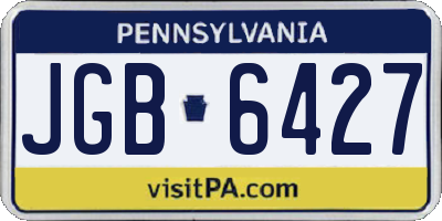 PA license plate JGB6427