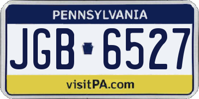 PA license plate JGB6527