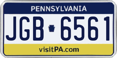 PA license plate JGB6561