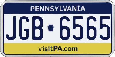 PA license plate JGB6565
