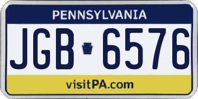 PA license plate JGB6576