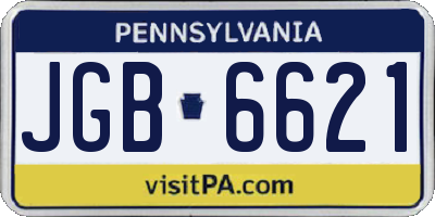 PA license plate JGB6621