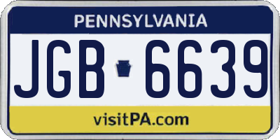 PA license plate JGB6639