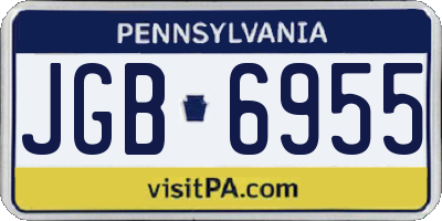 PA license plate JGB6955