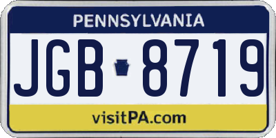 PA license plate JGB8719