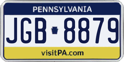PA license plate JGB8879