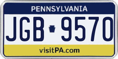 PA license plate JGB9570