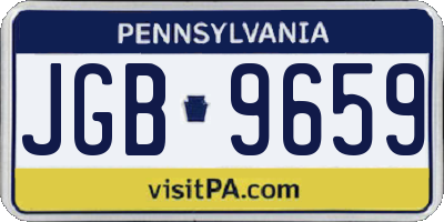 PA license plate JGB9659
